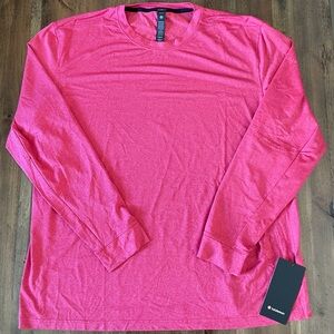 Men’s XXL, Lululemon License to Train Relaxed Long Sleeve, Soft Red, MSRP $88